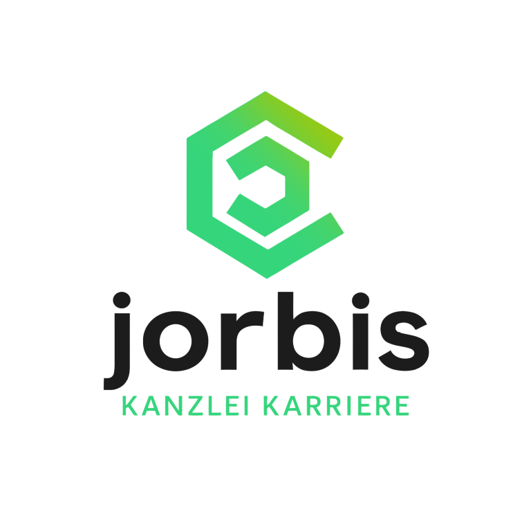 jorbis logo Logo von jorbis mit stilisiertem Hexagon und Text "Kanzlei Karriere".